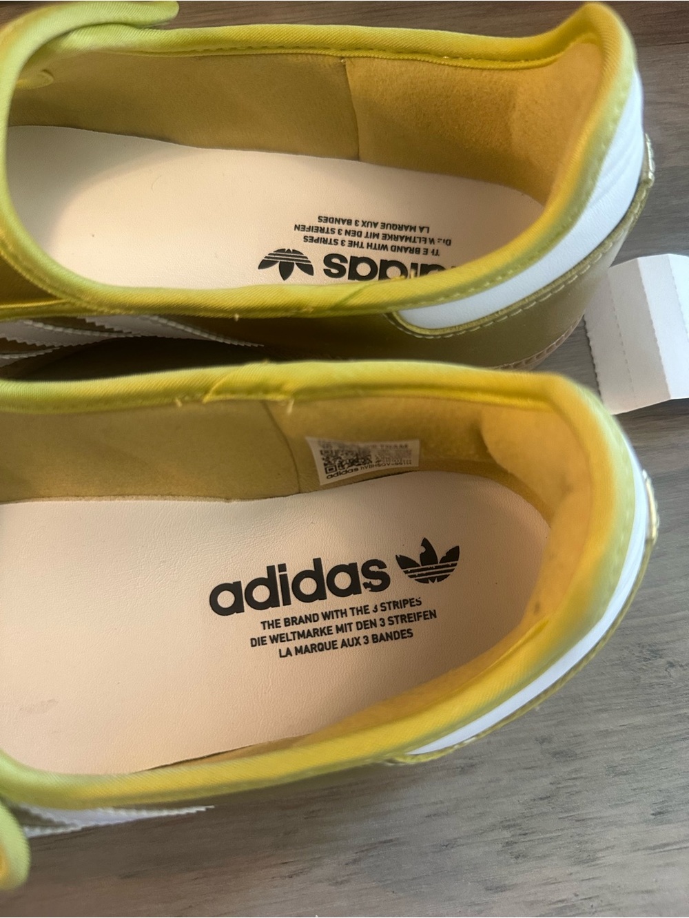 adidas Samba Metallic Gold and White Sneakers - Picture 5 of 6